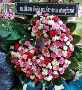 ส่งพวงหรีดวัดลุ่มมหาชัยชุมพล จ.ระยอง จาก นอ. (พิเศษ) ชัยเลิศฯ