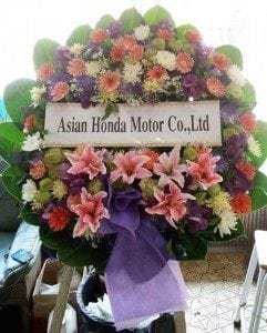 ส่งพวงหรีดวัดธาตุทอง เขตวัฒนา กรุงเทพ จาก Asian Honda Motor Co., Ltd.