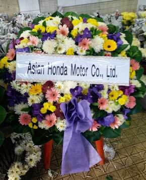 ร้านพวงหรีดวัดนก ในเครือพวงหรีดธรรมะ เขตภาษีเจริญ กรุงเทพ จากAsian Honda Motor