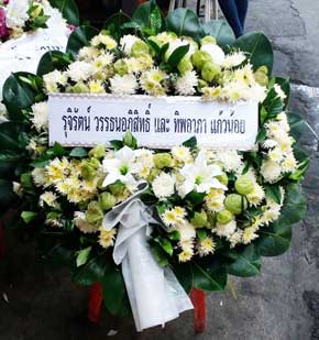 ส่งพวงหรีดวัดพุทธบูชา เขตทุ่งครุ จากรุจิรัตน์ วรรธนอภิสิทธิ์ และ ทิพอาภา แก้วน้อย