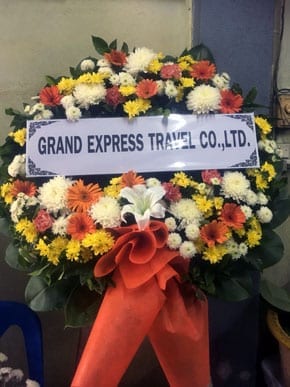 ร้านพวงหรีดวัดด่าน พวงหรีดจากgrand Express Travel Co., Ltd.