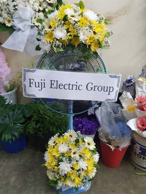 ร้านพวงหรีดวัดปทุมคงคา พวงหรีดจากfuji Electric Group