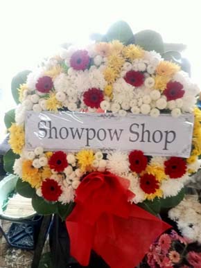 ร้านพวงหรีดวัดพรหมวงศาราม พวงหรีดจาก Showpow Shop