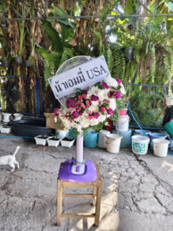 ร้านพวงหรีดวัดบ้านนิยมไทย ผาขาว เลย พวงหรีดจาก น้าเอมมี่ USA