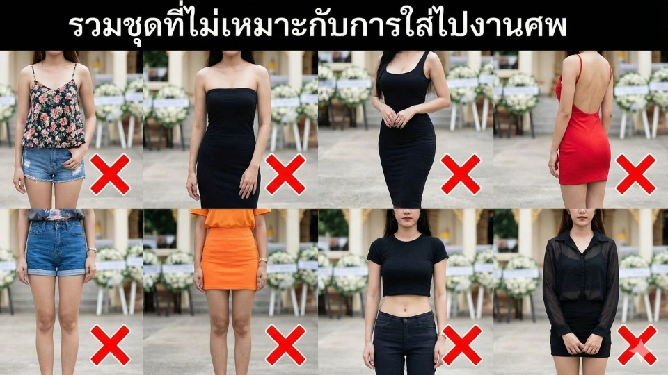 ชุดที่ไม่ควรใส่ไปงานศพ
