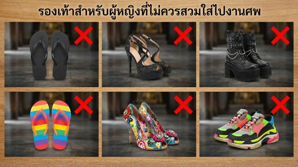 รองเท้าที่ไม่ควรใส่ไปงานศพ
