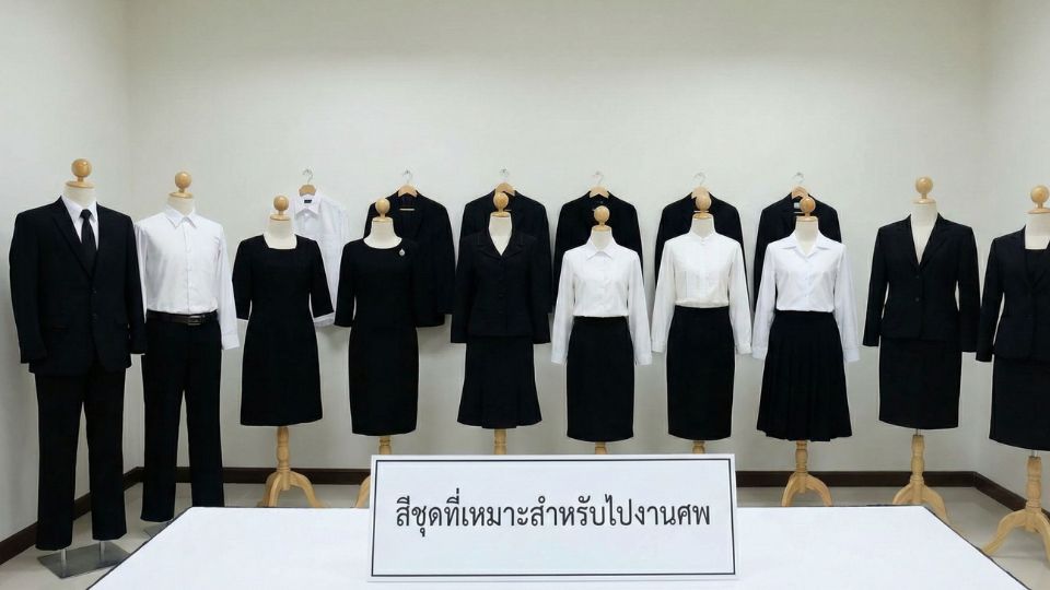 สีชุดที่เหมาะสำหรับใส่ไปร่วมงานศพ