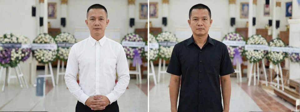 เสื้อเชิ้ตเหมาะสำหรับใส่ไปงานศพสำหรับผู้ชาย